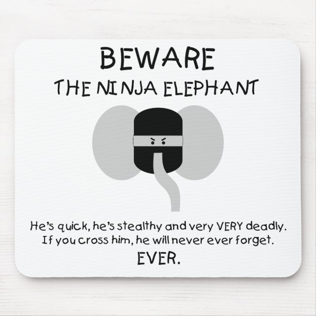 Mousepad Elefante de Ninja! (Frente)