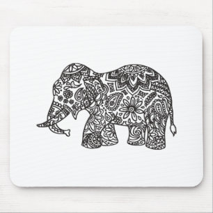 Mousepad Elefante do Doodle