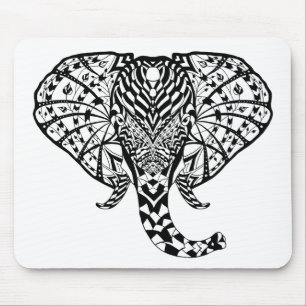 Mousepad Elefante étnico do teste padrão