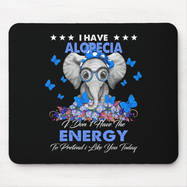 Mousepad Elefante Eu Tenho Presentes De Consciencialização  (Frente)