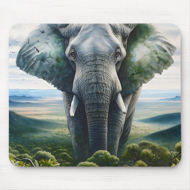 Mousepad Elefante Fresco Feche (Frente)