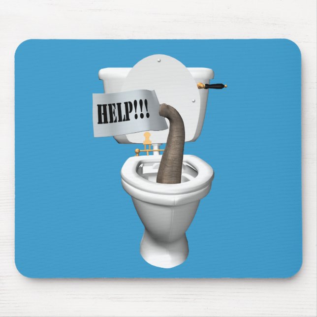 Mousepad Elefante Preso Em Banheiro (Frente)