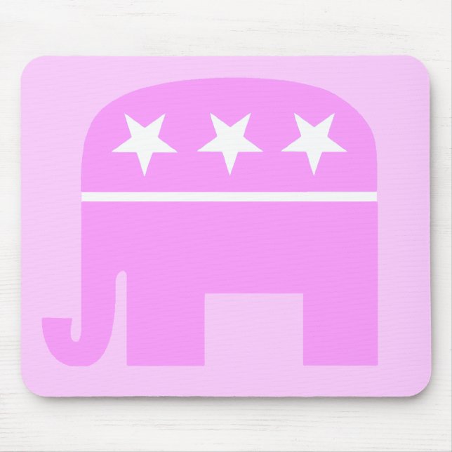 Mousepad Elefante Rosa, Mulher Conservadora Republicana (Frente)