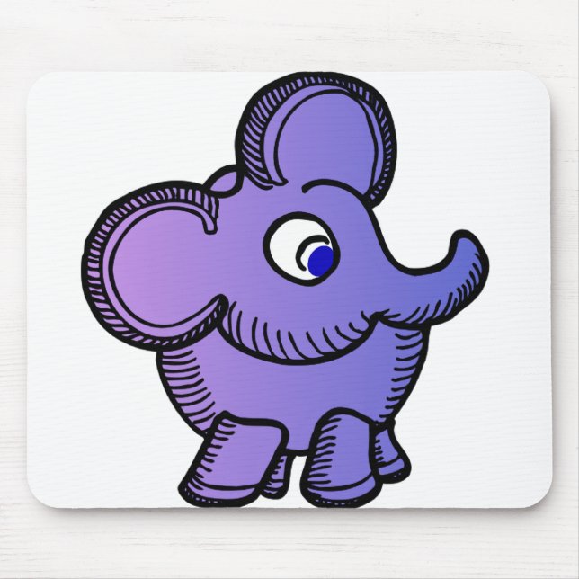 Mousepad Elefante roxo (Frente)