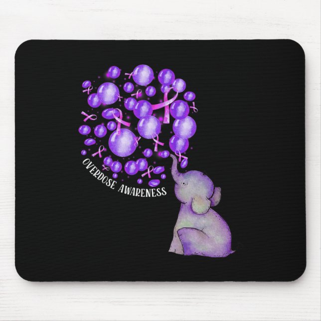 Mousepad Elefante Soprando Roxo-Roxo Sobredosagem (Frente)
