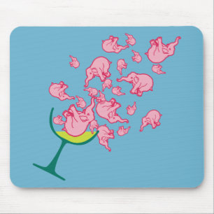 Mousepad Elefantes cor-de-rosa