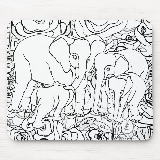 Mousepad Elefantes Leais (Frente)