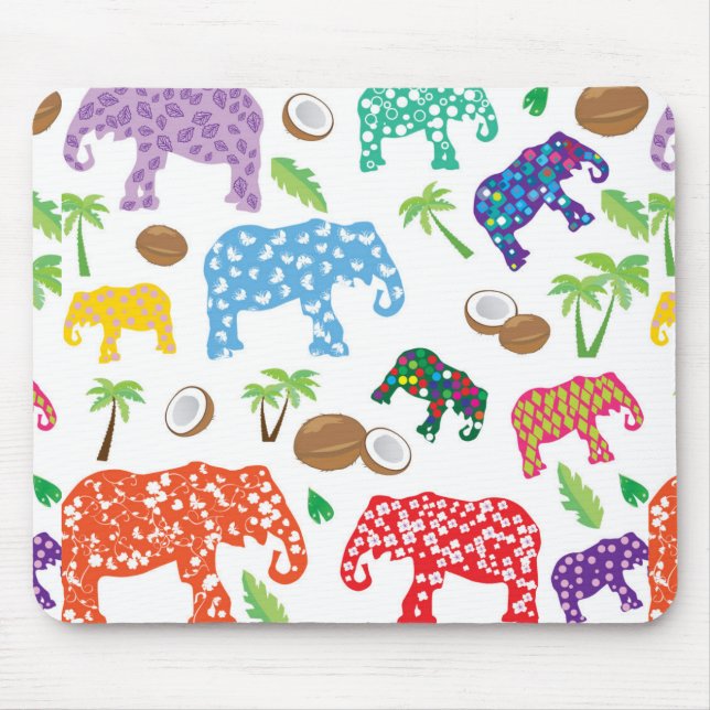 Mousepad Elefantes tropicais (Frente)