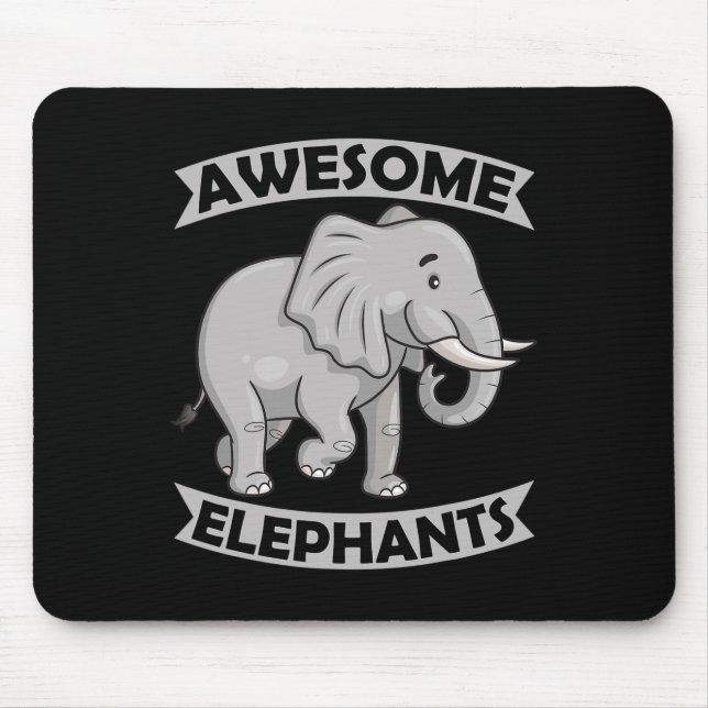 Mousepad Elefantes Zoo Circus Diversão Elefante Conservador (Frente)