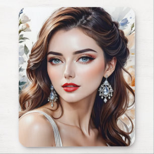 Mousepad Elegância, beleza e felicidade são todas palavras