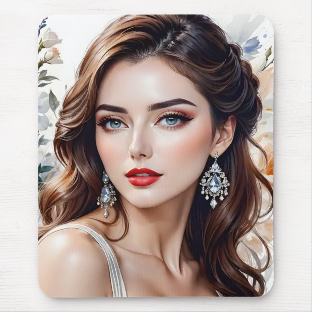 Mousepad Elegância, beleza e felicidade são todas palavras  (Frente)