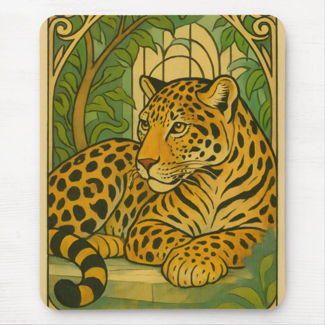 Mousepad Elegância da Selva Estilizada (Frente)
