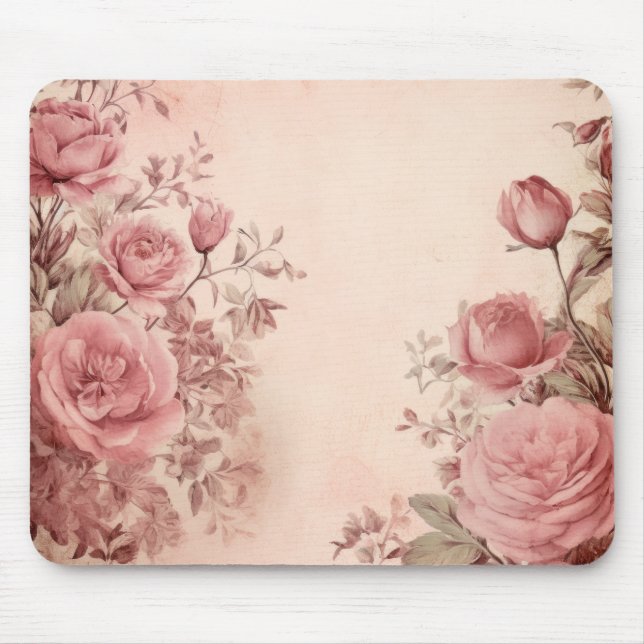 Mousepad Elegância das Rosas (Frente)