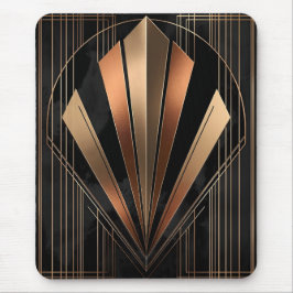 Mousepad Elegância Geométrica Metálica Art Déco
