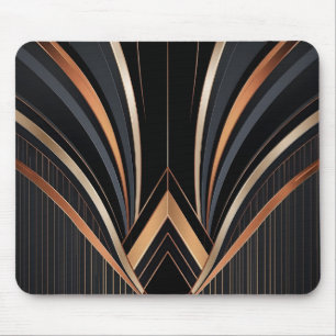 Mousepad Elegância Geométrica Metálica Art Déco