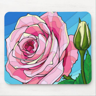Mousepad Elegância Rosa estilizada