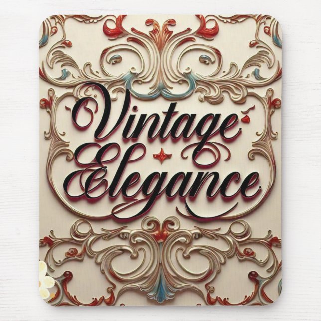 Mousepad "Elegância Vintage Redefinida" (Frente)