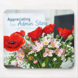 Mousepad Elegant Admin Day Floral Thank You Design