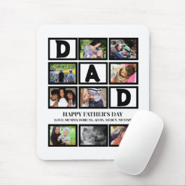 Mousepad Elegant Custom  Happy Fathers Day 9 Photo Collage 