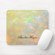 Elegant Opal Stone Texture Modern Script Custom