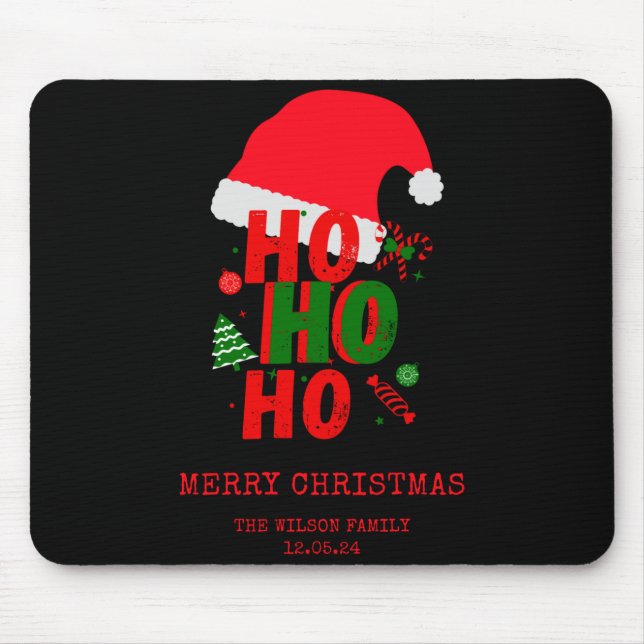 Mousepad Elegant Red Green White Merry Christmas T Shirt  (Frente)