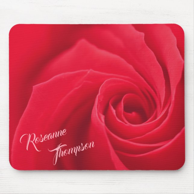 Mousepad Elegant Red Rose Personalized (Frente)