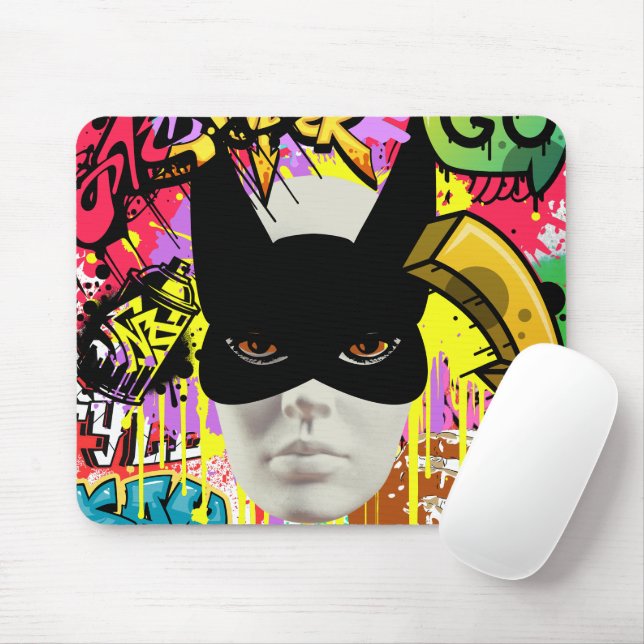Mousepad Elegant vibrant urban art Graffiti Spray paint  (Com mouse)