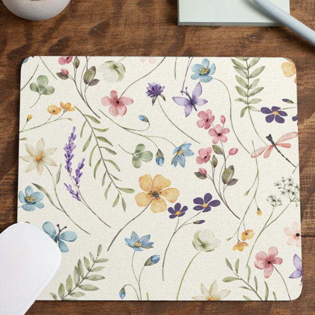 Mousepad Elegant Wildflower Wild Flower Floral Custom (Criador carregado)