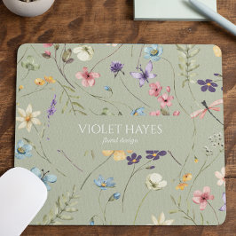 Mousepad Elegant Wildflower Wild Flower Floral Custom