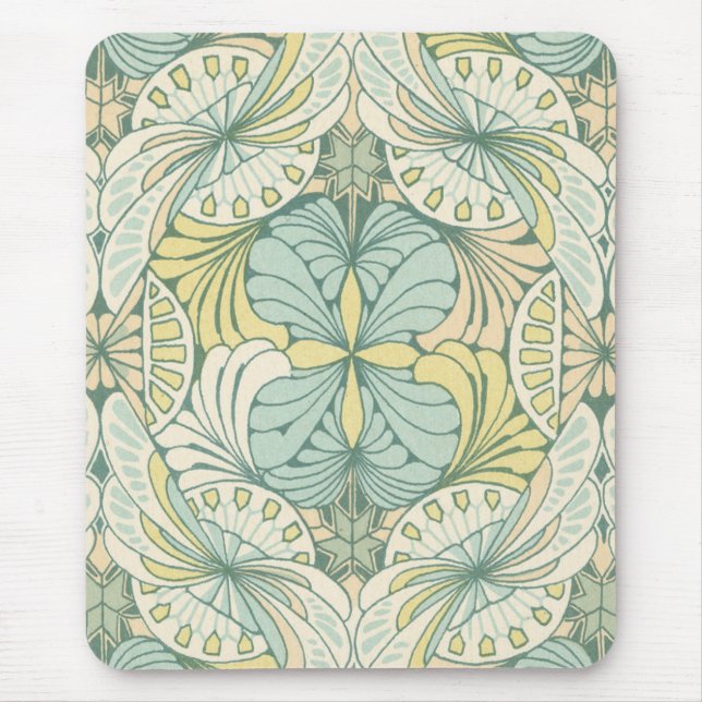 Mousepad elegante abstrato art nouveau swirl design (Frente)