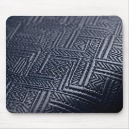Mousepad Elegante Azul-Marinho Geométrico Couro Emborrachad
