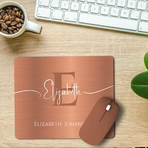 Mousepad Elegante Bruto De Cobre De Na moda Metais Monogram