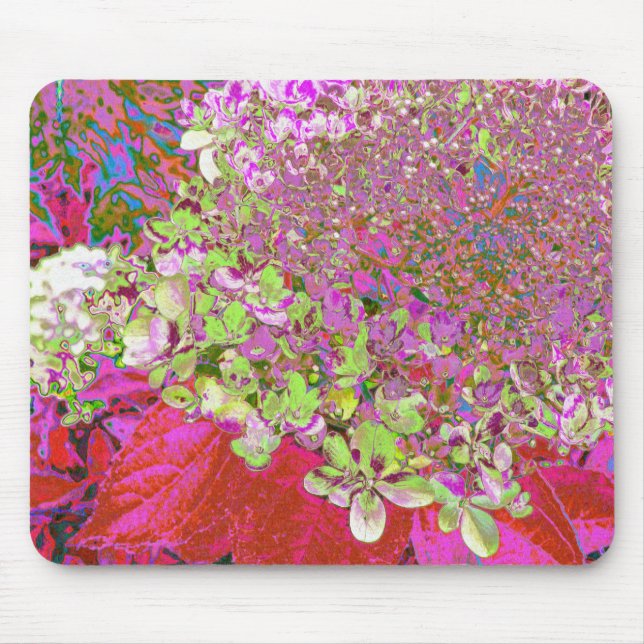 Mousepad Elegante Chartreuse - Hidrópias Verde, Rosa e Azul (Frente)