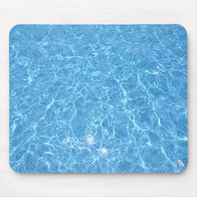 Mousepad Elegante de Piscina de Água Azul Aqua Modelo (Frente)