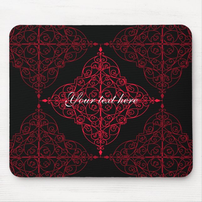 Mousepad Elegante design ornamental gótica de Natal (Frente)