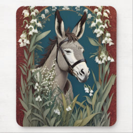 Mousepad Elegante Donkey e Lily das Flores do Vale