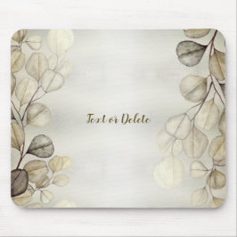 Mousepad Elegante Eucalyptus Foliage Shiny Ouro de Aquarela