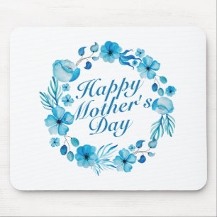 Mousepad Elegante Happy Dia de as mães Floral Wreath Mousep