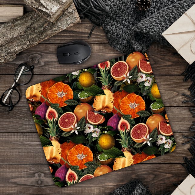 Mousepad Elegante laranjas amarelas da fruta (Criador carregado)