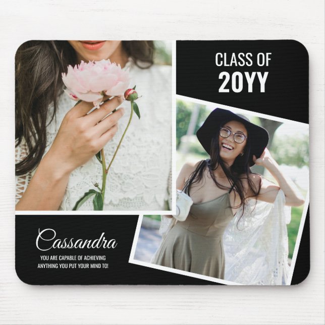 Mousepad Elegante Minimalista, dois Formandos de fotografia (Frente)