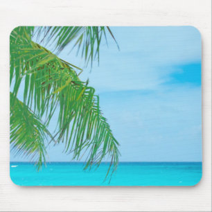 Mousepad Elegante Moderno Modelo Tropical Palms Blue Sky