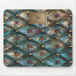 Mousepad Elegante Moderno Vintage Couro Colorido Diamantes