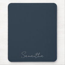 Elegante Nome Personalizado Azul Escuro