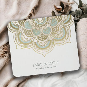 Mousepad Elegante Ornamentado Dourado Turquesa Teal Turques