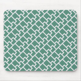 Mousepad Elegante Padrão Geométrico em Verde Sage