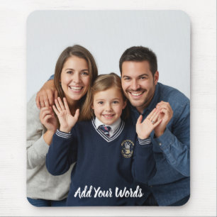 Mousepad Elegante Personalizado com Foto e Texto Personaliz