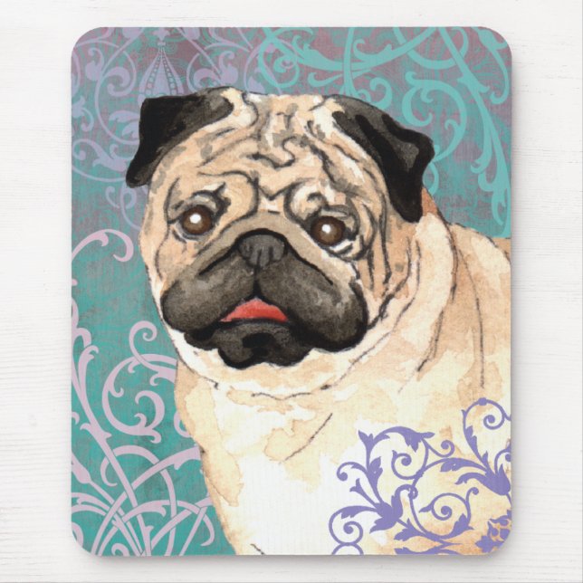 Mousepad Elegante Pug (Frente)
