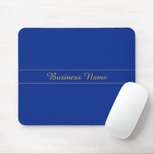 Mousepad Elegante Roteiro Dourado em Fundo Azul-Marinho