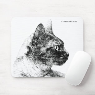 Mousepad Elegante Stella, o Gato da Cinza