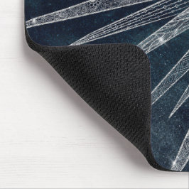 Mousepad Elegante Sun Moon Doodle Mandala Blue Design